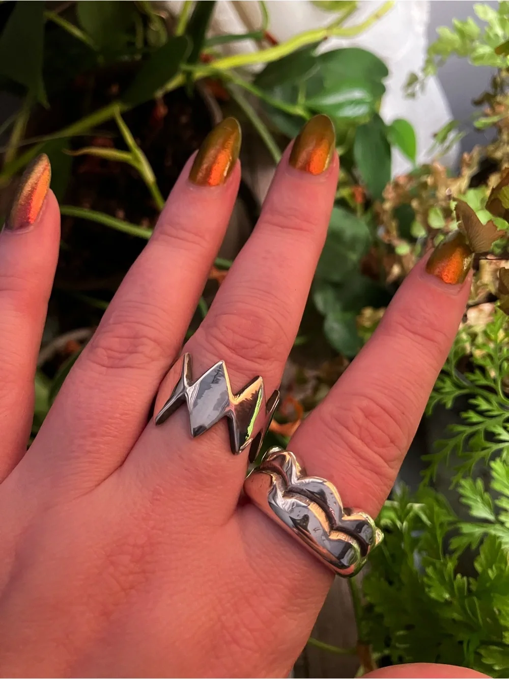 SOLD (tight pants taytay) spikey sterling silver ring 7.25